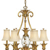 Plantation LED Foyer Pendant in Burnished Brass