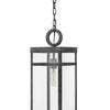 Porter LED Hanging Lantern in Aged Zinc