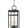 Porter LED Hanging Lantern in Black