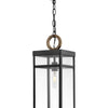 Porter LED Hanging Lantern in Black