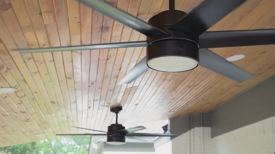 Hunter Fan Solaria Outdoor DC Ceiling Fan with LED and Wall Control