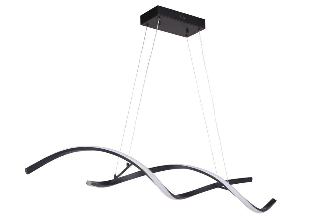 Pulse LED Island Pendant in Flat Black