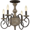 Quoizel Four Light Semi-Flush Mount