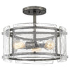 Quoizel Three Light Semi Flush Mount