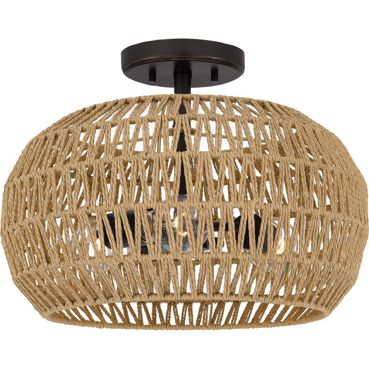 Quoizel Three Light Semi Flush Mount