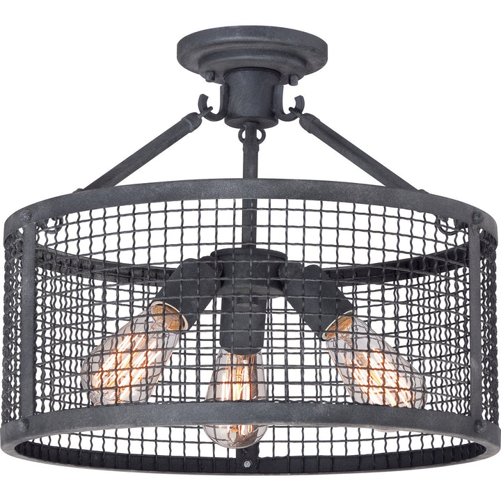 Quoizel Three Light Semi-Flush Mount