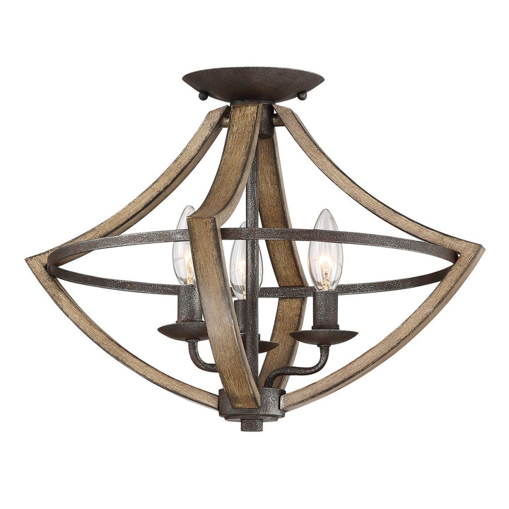 Quoizel Three Light Semi Flush Mount