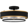 Quoizel Three Light Semi Flush Mount