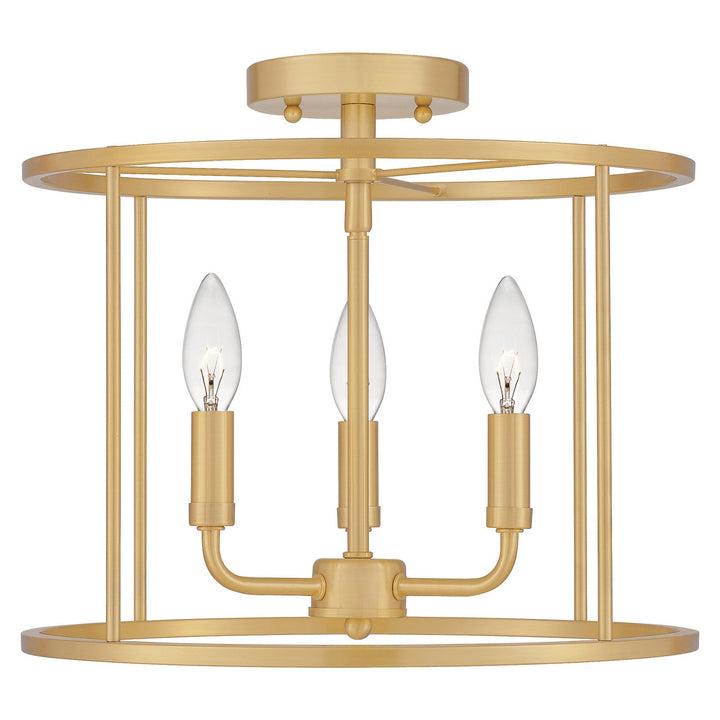 Quoizel Three Light Semi Flush Mount