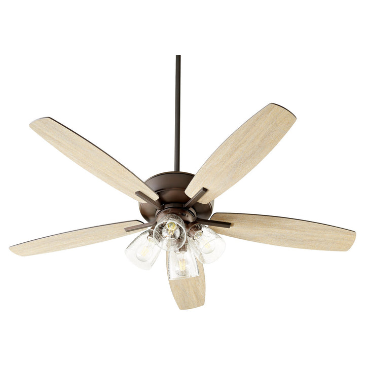 Quorum Breeze 52" Indoor 4 Light 28W Non Dimming LED Pull Chain Ceiling Fan