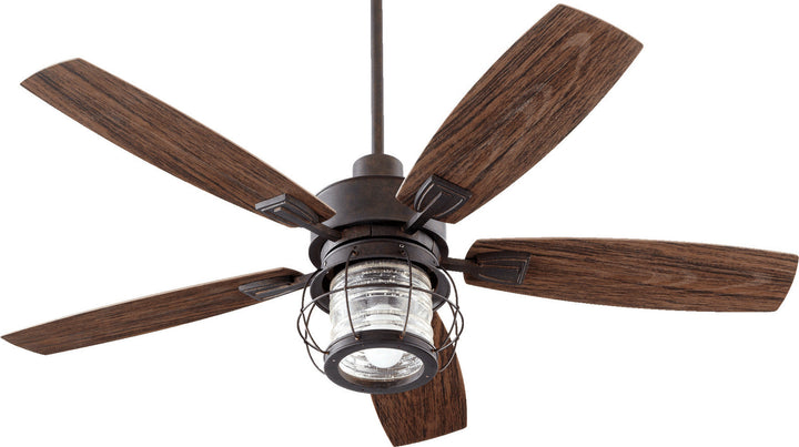 Quorum Galveston 52" Outdoor Pull Chain Patio Fan with 9W LED Light