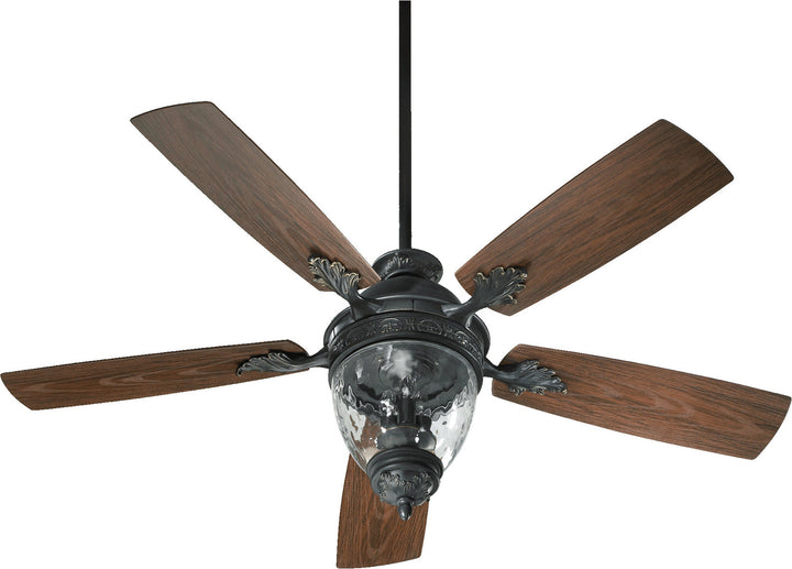 Quorum Georgia 52"Outdoor LED Patio Fan in Old World