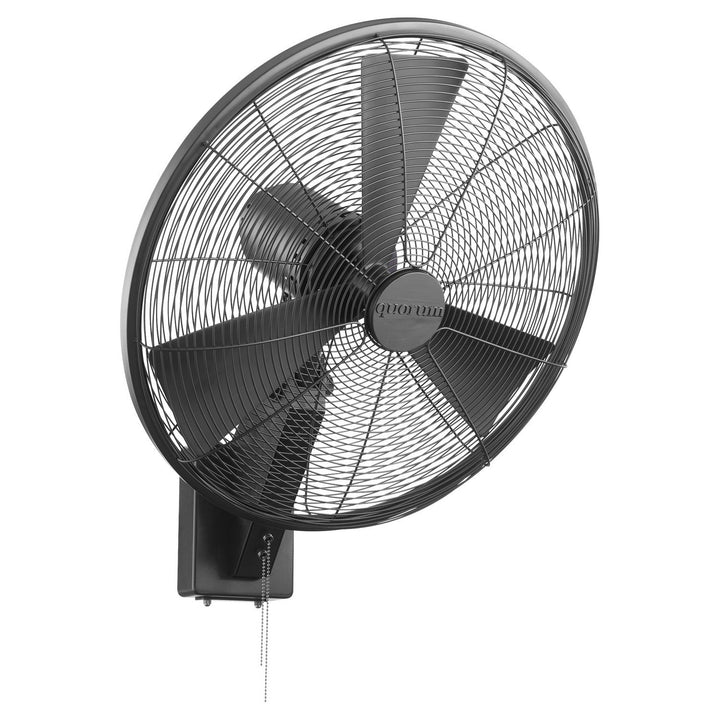 Quorum Impulse 20" Indoor/Outdoor Wall Fan in Matte Black