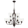 Quorum Nine Light Chandelier