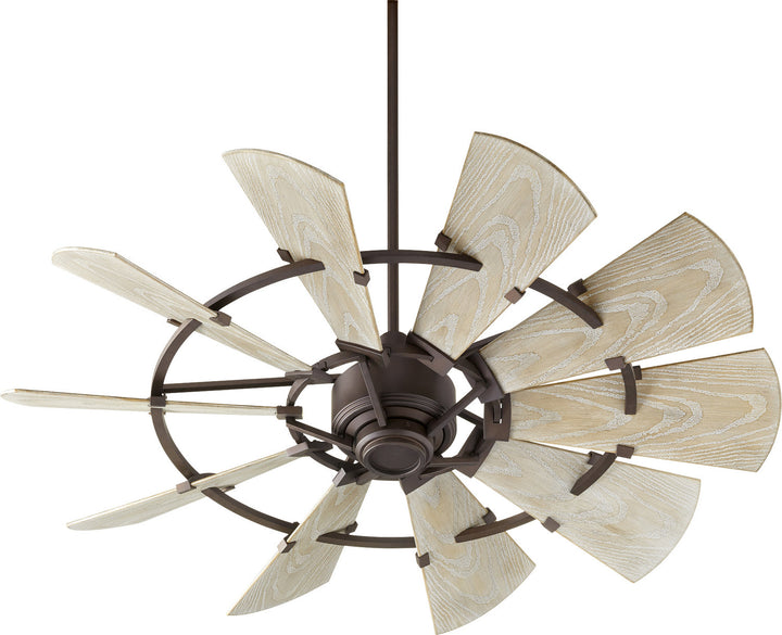 Quorum Windmill Indoor/Outdoor DC Farmhouse Patio Fan with Remote