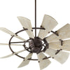 Quorum Windmill Indoor/Outdoor DC Farmhouse Patio Fan with Remote