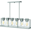 Refinery LED Linear Chandelier in Brushed Nickel