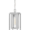 Republic LED Hanging Lantern in Satin Nickel