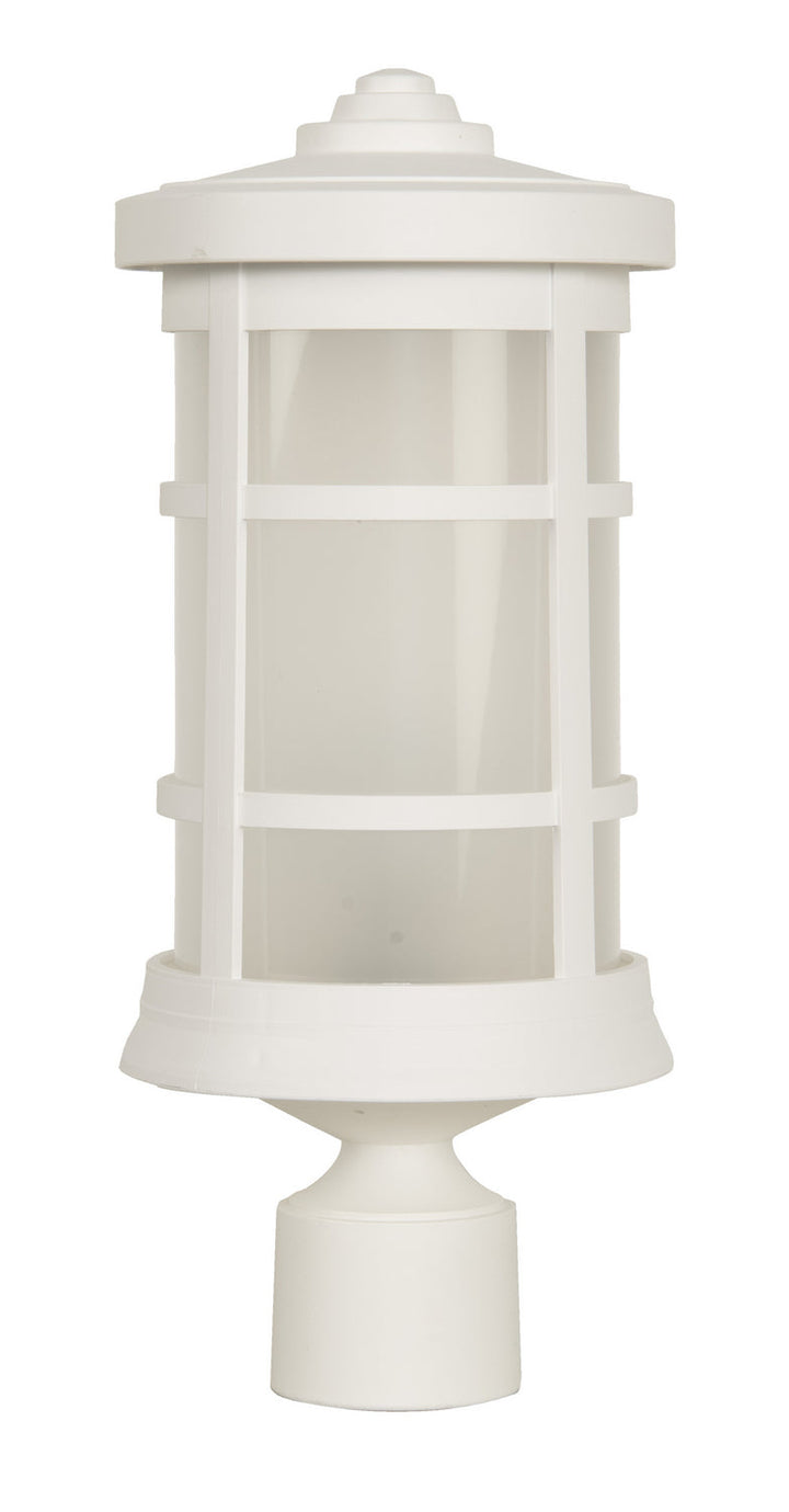 Resilience Lanterns One Light Post Mount in Textured White