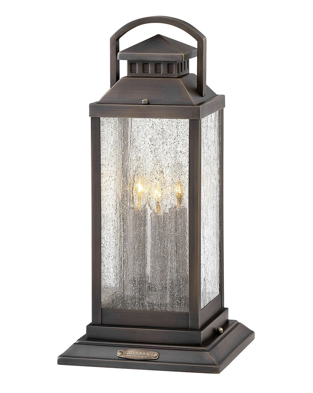 Revere LED Pier Mount in Blackened Brass