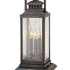 Revere LED Pier Mount in Blackened Brass