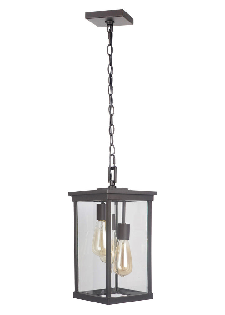 Riviera Three Light Pendant in Oiled Bronze Outdoor