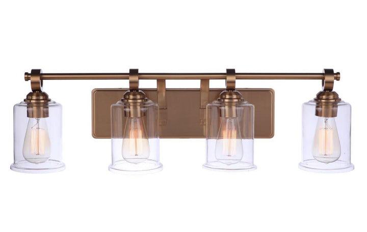 Romero Four Light Vanity in Satin Brass