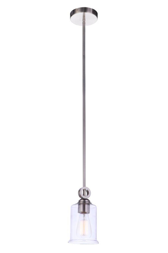 Romero One Light Mini Pendant in Satin Brass