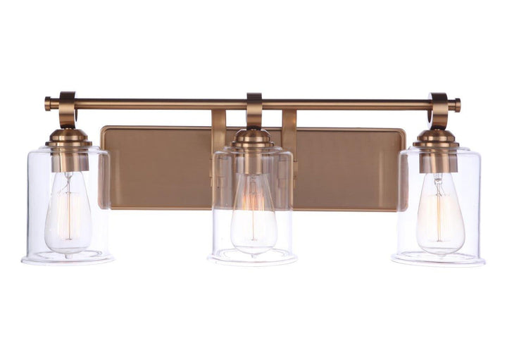 Romero Three Light Vanity in Satin Brass