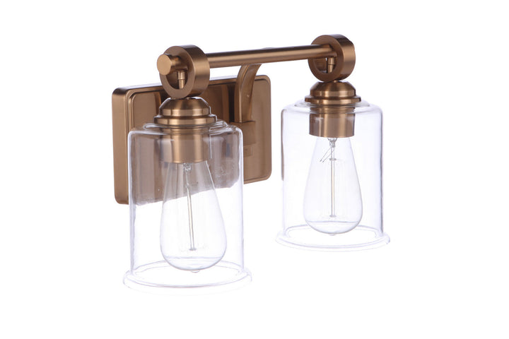 Romero Two Light Vanity in Satin Brass