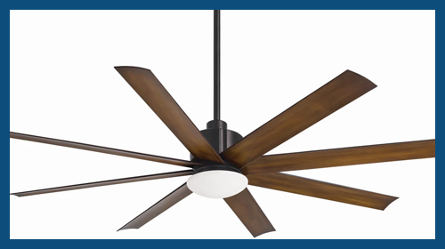 A rustic patio fan that's great for the outdoors.