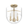 Sacha Three Light Semi Flush Mount in Alturas Gold