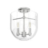 Sacha Three Light Semi Flush Mount in Brushed Nickel