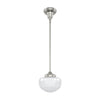 Saddle Creek One Light Mini Pendant in Brushed Nickel