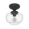 Saddle Creek One Light Semi Flush Mount in Noble Bronze
