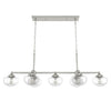 Saddle Creek Seven Light Linear Chandelier in Brushed Nickel