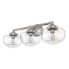 Saddle Creek Three Light Vanity in Brushed Nickel