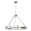 Saddlewood Nine Light Chandelier in Brushed Nickel