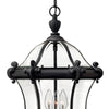 San Clemente LED Hanging Lantern in Museum Black