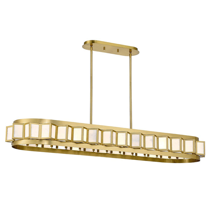 Savoy House Gideon Eight Light Linear Chandelier