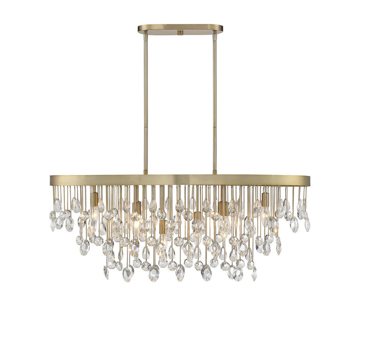 Savoy House Livorno Eight Light Linear Chandelier