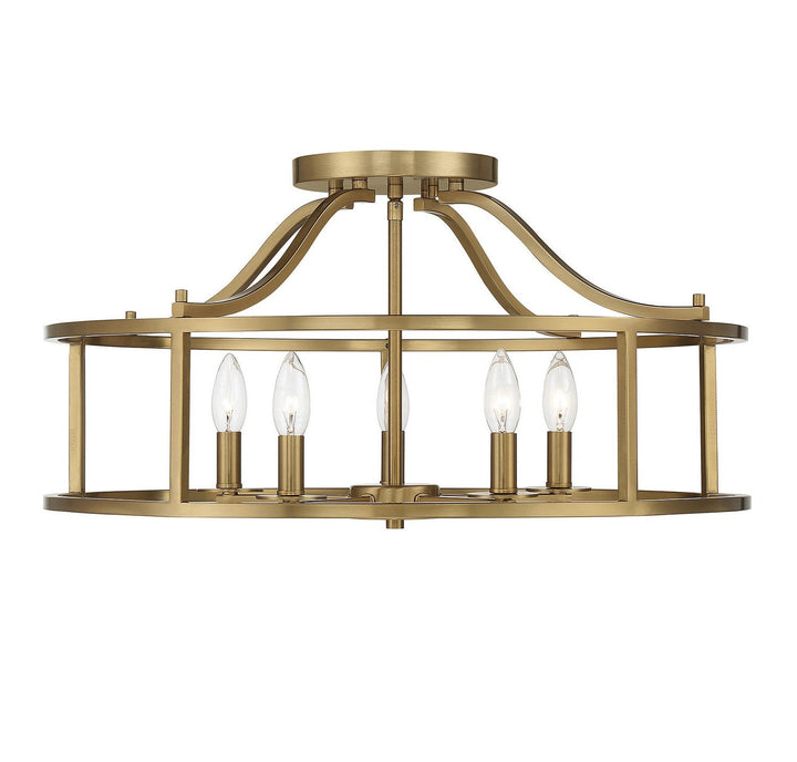 Savoy House Stockton Five Light Semi Flush Mount