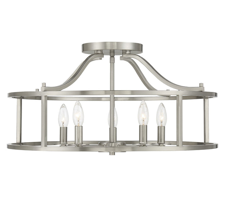 Savoy House Stockton Five Light Semi Flush Mount