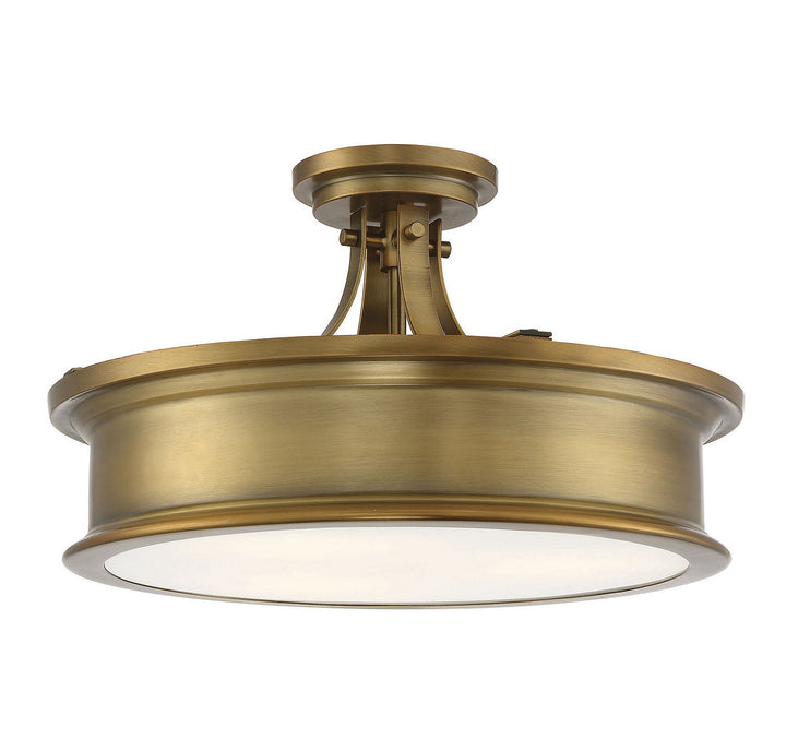 Savoy House Watkins Three Light Semi-Flush Mount