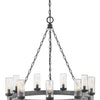 Sawyer LED Chandelier in Aged Zinc