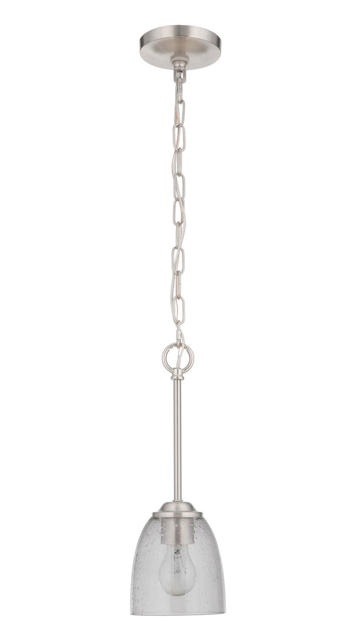 Serene One Light Mini Pendant in Brushed Polished Nickel