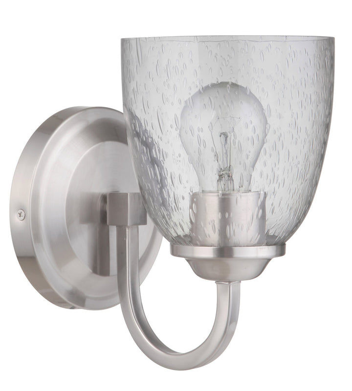 Serene One Light Wall Sconce in Brushed Polished Nickel