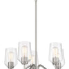 Shayna Five Light Chandelier in Brushed Polished Nickel