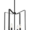 Shayna Four Light Foyer Pendant in Flat Black