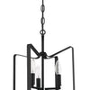 Shayna Three Light Convertible Semi Flush in Flat Black